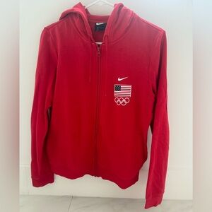 Nike team USA red zipped  hoodie long sleeve in size small